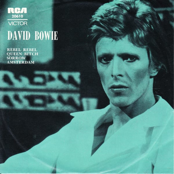 Rebel Rebel / Queen Bitch / Sorrow / Amsterdam by David Bowie, album cover