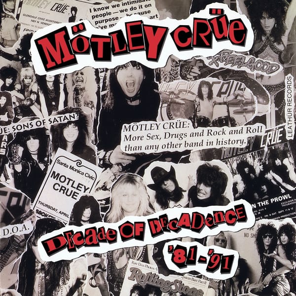 Decade of Decadence ’81–’91 by Mötley Crüe, album cover