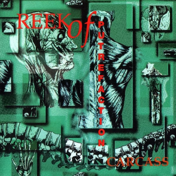 Reek of Putrefaction by Carcass, album cover