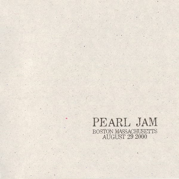 2000-08-29: Boston, MA, USA (#43) by Pearl Jam, album cover
