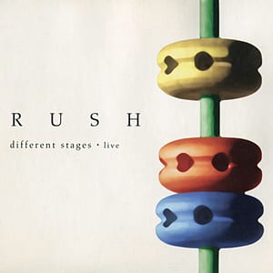 Different Stages Live by Rush, album cover
