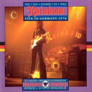 Live in Germany 1976 by Rainbow, album cover