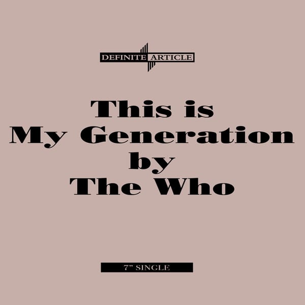 This Is My Generation by The Who, album cover