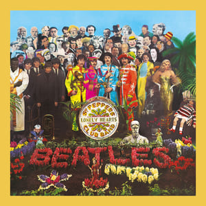 Sgt. Pepper’s Lonely Hearts Club Band by The Beatles, album cover