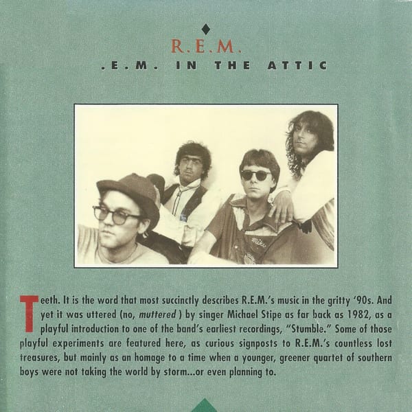 Essential R.E.M.: R.E.M. in the Attic (Alternative Recordings 1985–89) by R.E.M., album cover