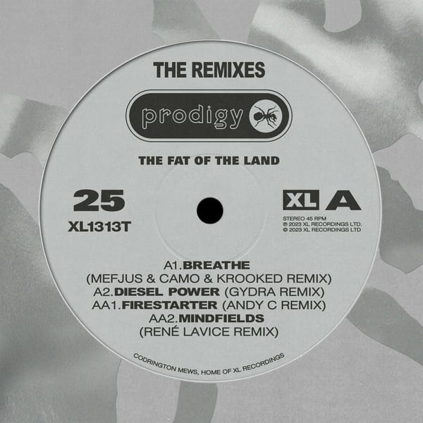 The Fat of the Land 25th Anniversary – Remixes by The Prodigy, album cover