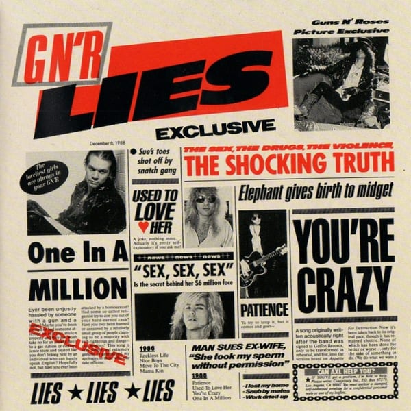 G N’ R Lies by Guns N’ Roses, album cover