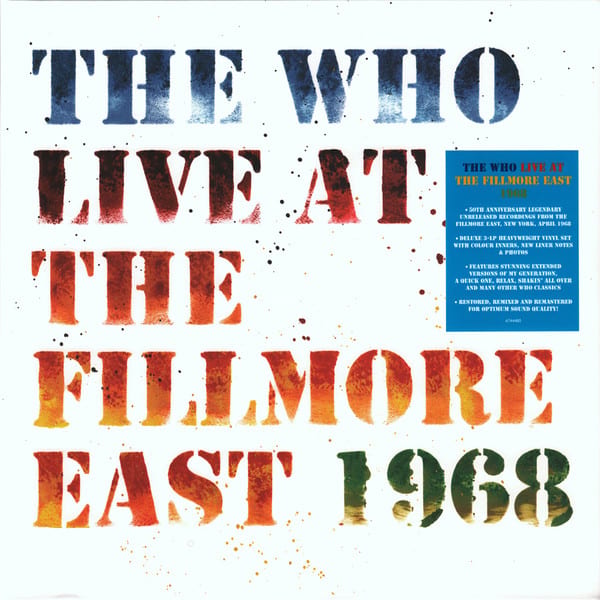 Live at the Fillmore East 1968 by The Who, album cover